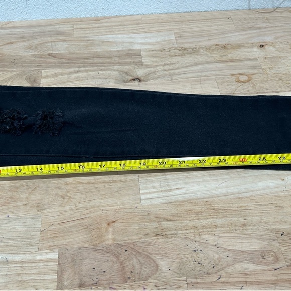 Passion Black Distressed Mid Rise Skinny Jeans SZ 1 - Picture 11 of 11